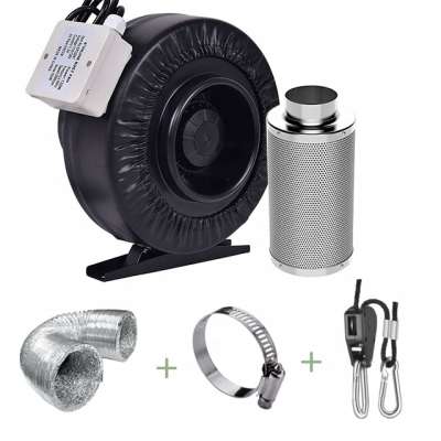 Booster Fan / Active Carbon Filter Ducting Hydroponic Ventilation Kit