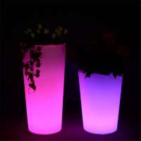 glow in the dark led flower pots pot mug dehua sales bucket flowerpot for garden decoration